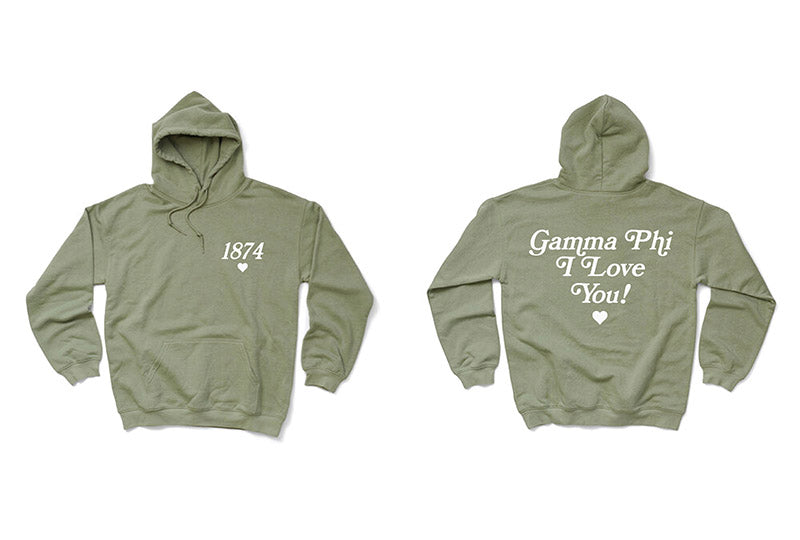 I Love You Sage Matching Set Sorority Hoodie - 2XL