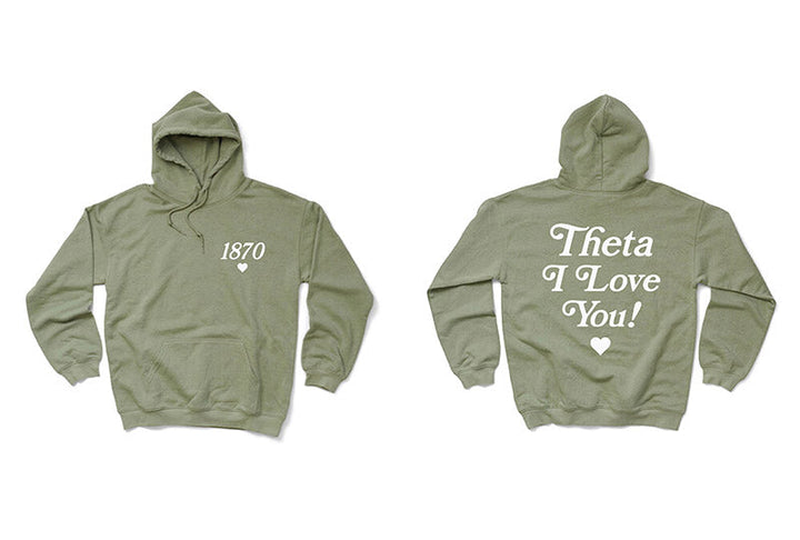 I Love You Sage Matching Set Sorority Hoodie - 2XL