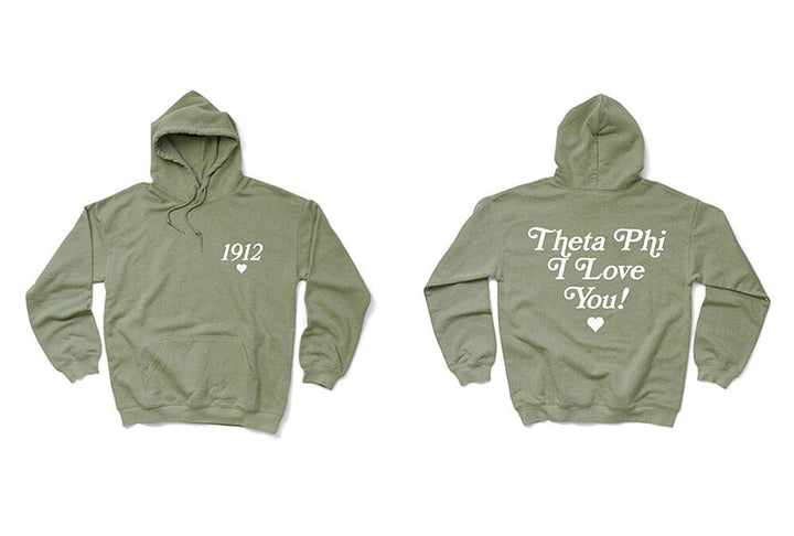 I Love You Sage Matching Set Sorority Hoodie - 2XL