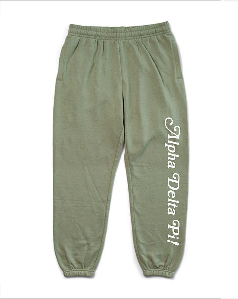 Alpha Delta Pi I Love You Sage Matching Set Joggers