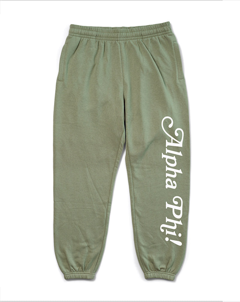 I Love You Sage Matching Set Sorority Joggers