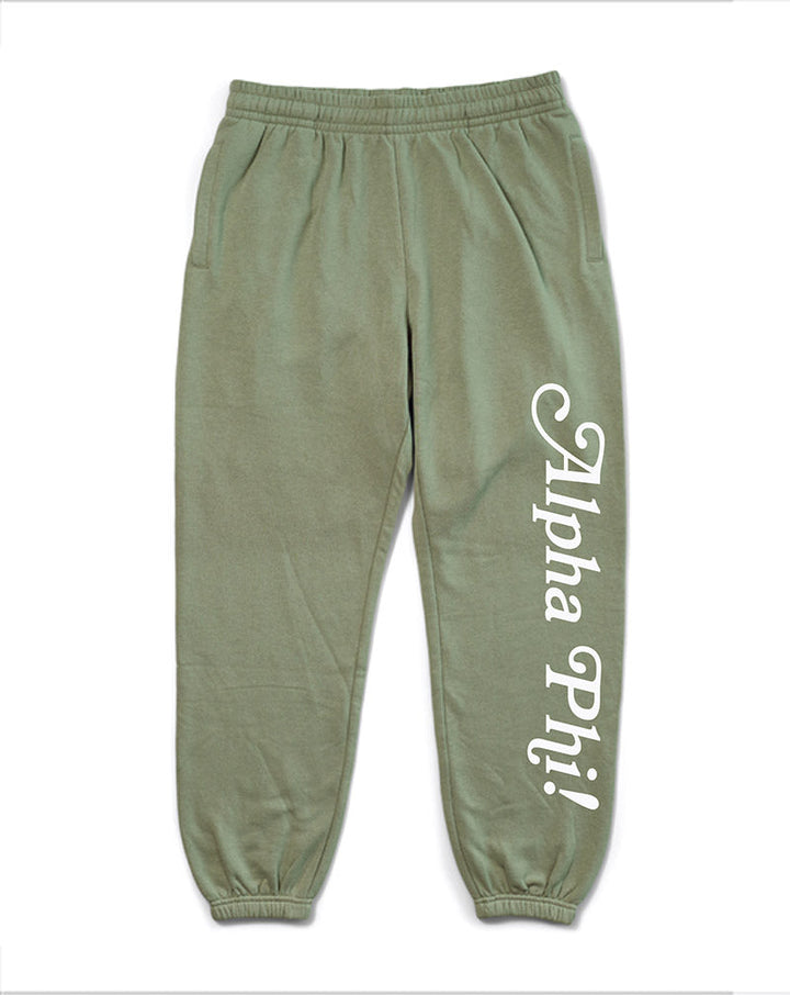 I Love You Sage Matching Set Sorority Joggers - 2XL