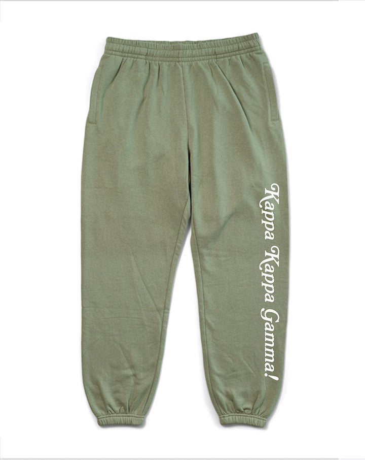 I Love You Sage Matching Set Sorority Joggers - 2XL