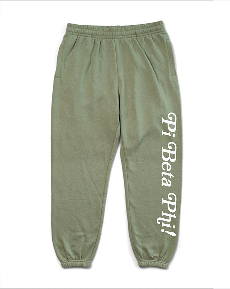 I Love You Sage Matching Set Sorority Joggers