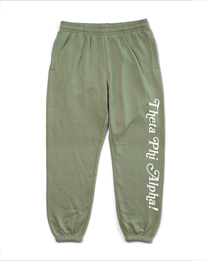 I Love You Sage Matching Set Sorority Joggers - 2XL