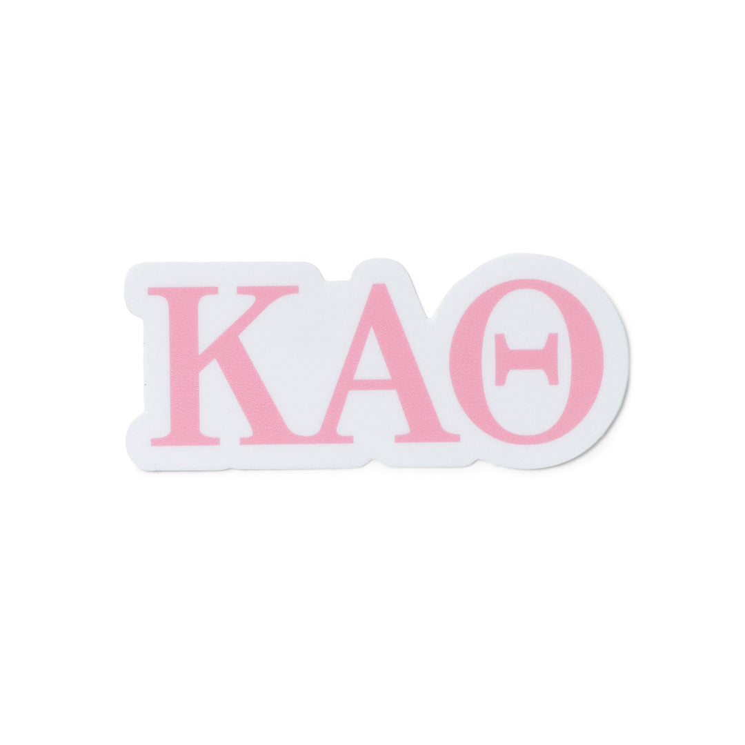 Pink Greek Letter Sorority Sticker