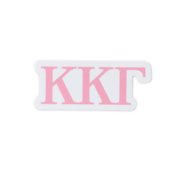 Pink Greek Letter Sorority Sticker