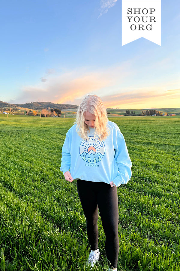 LIFE IS GOOD® Mountain Sorority Crewneck - 2XL - 3XL