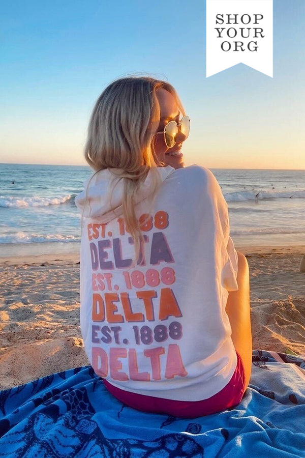 Pastel Stacked Vanilla Ice Light Weight Sorority Hoodie