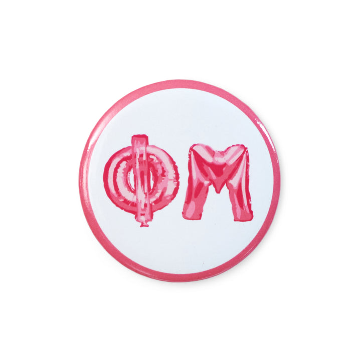 Balloon Greek Letters Sorority Button