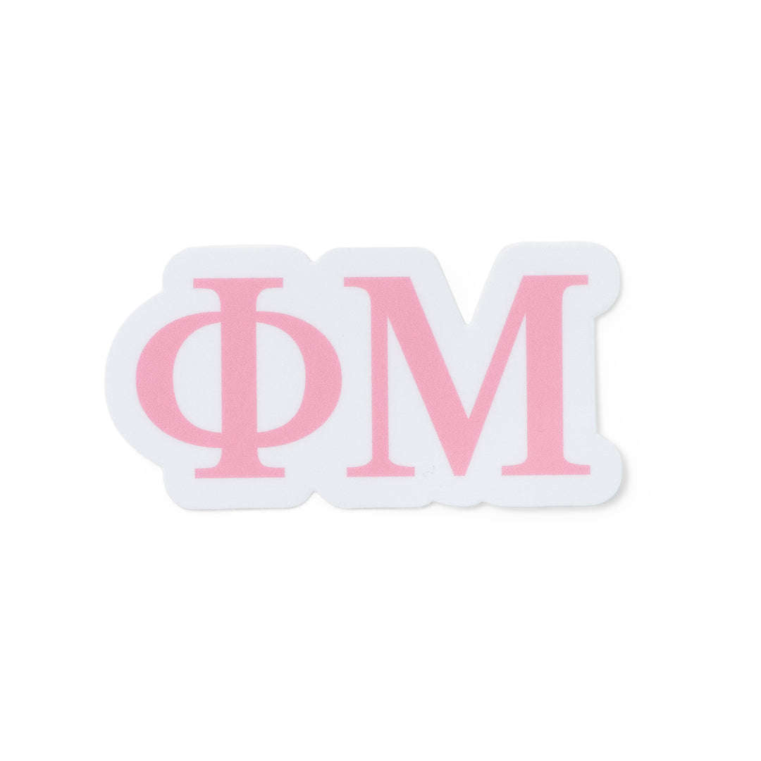 Pink Greek Letter Sorority Sticker