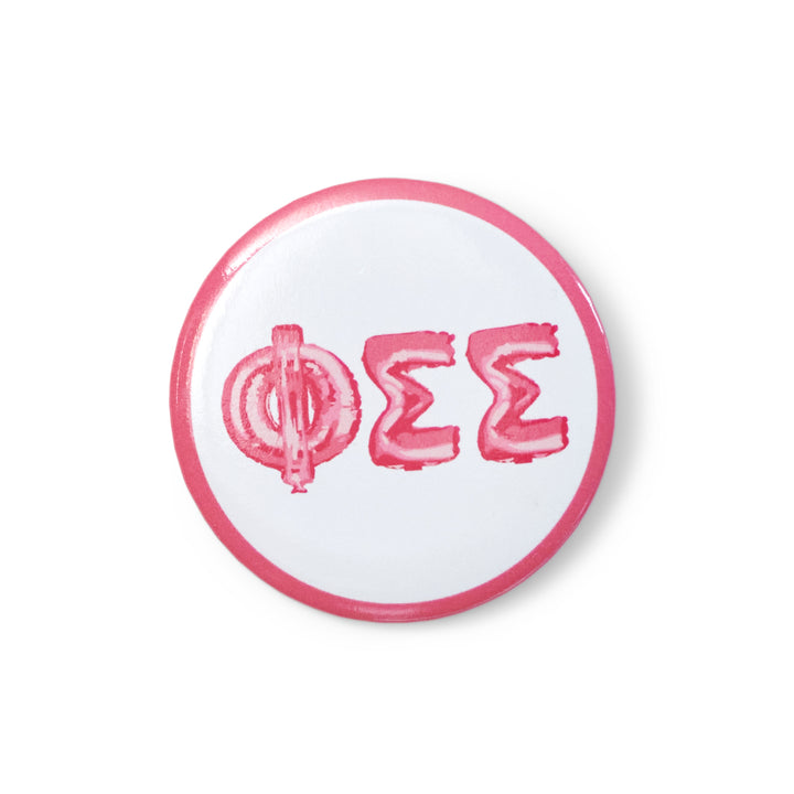 Balloon Greek Letters Sorority Button