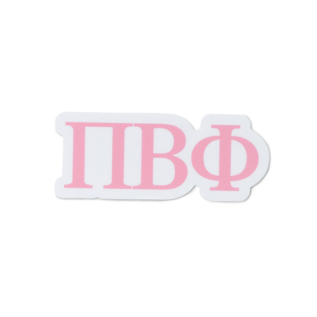 Pink Greek Letter Sorority Sticker