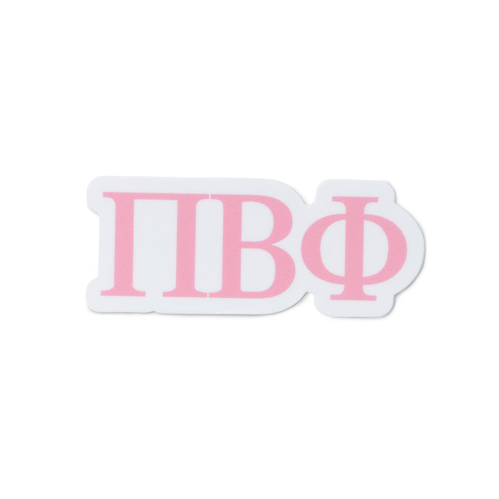 Pink Greek Letter Sorority Sticker