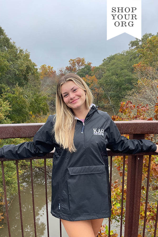 Classic Embroidered Sorority Rain Jacket - 2XL