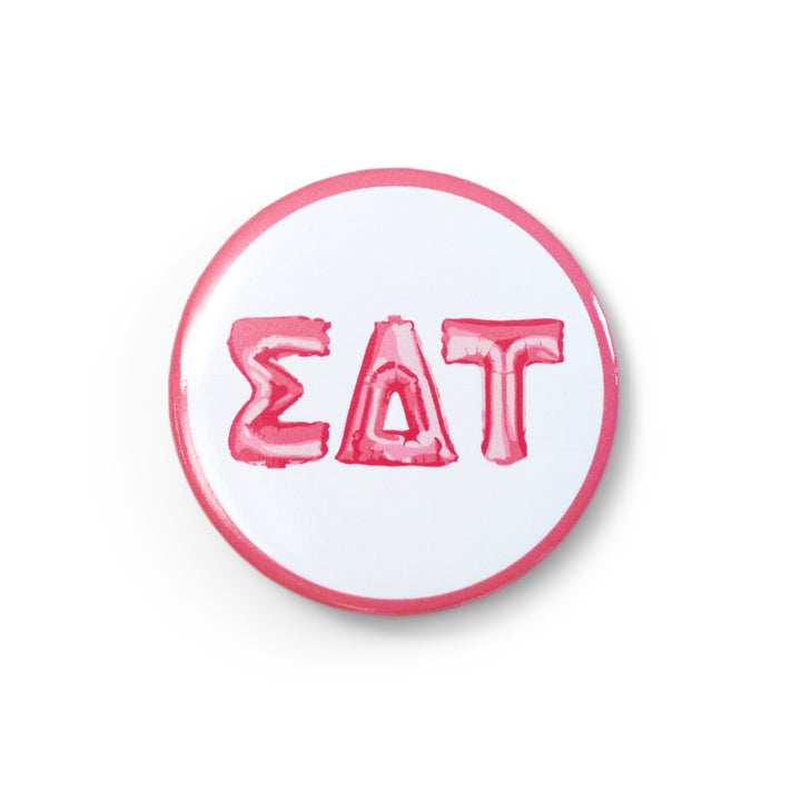 Balloon Greek Letters Sorority Button