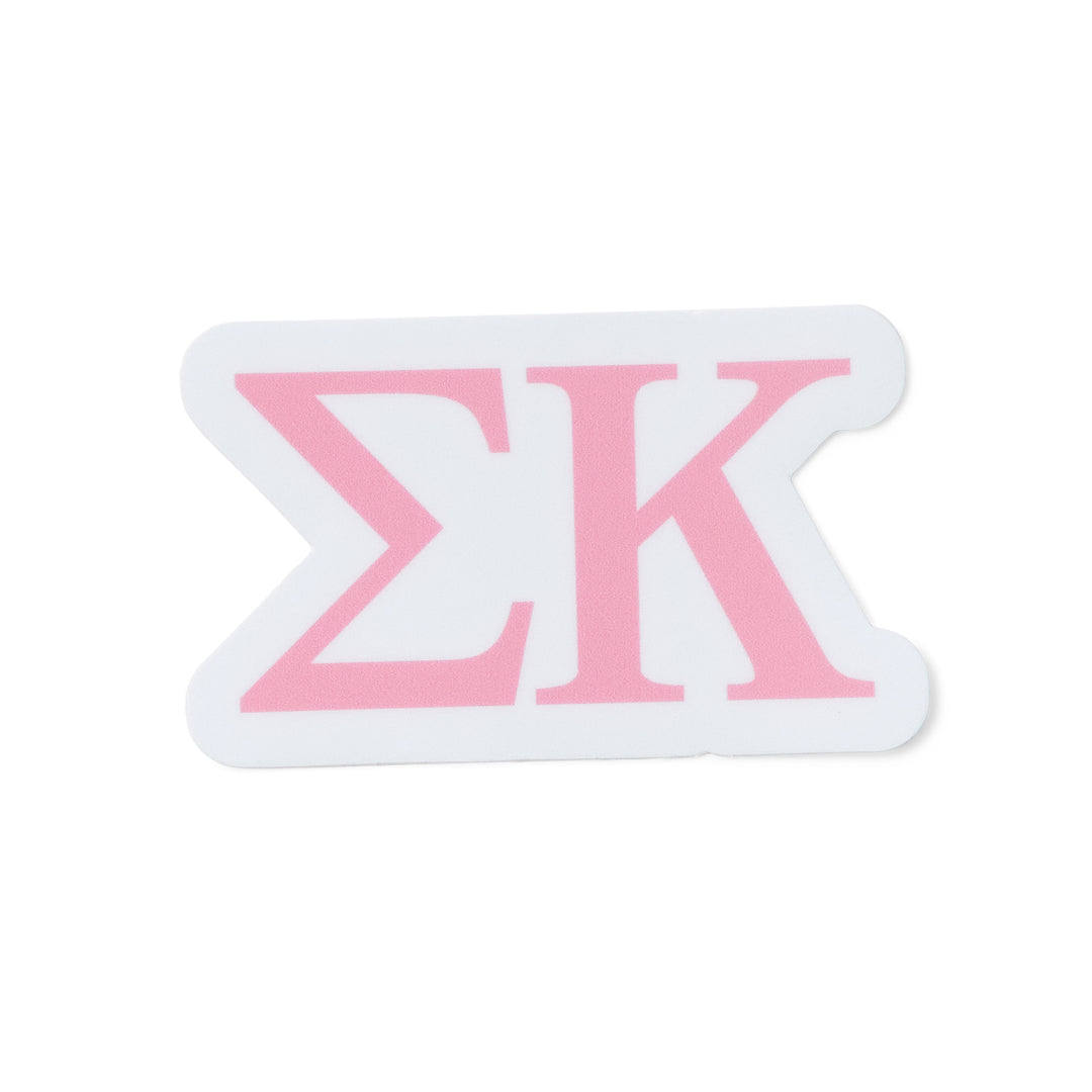 Pink Greek Letter Sorority Sticker