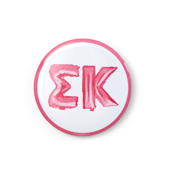 Balloon Greek Letters Sorority Button