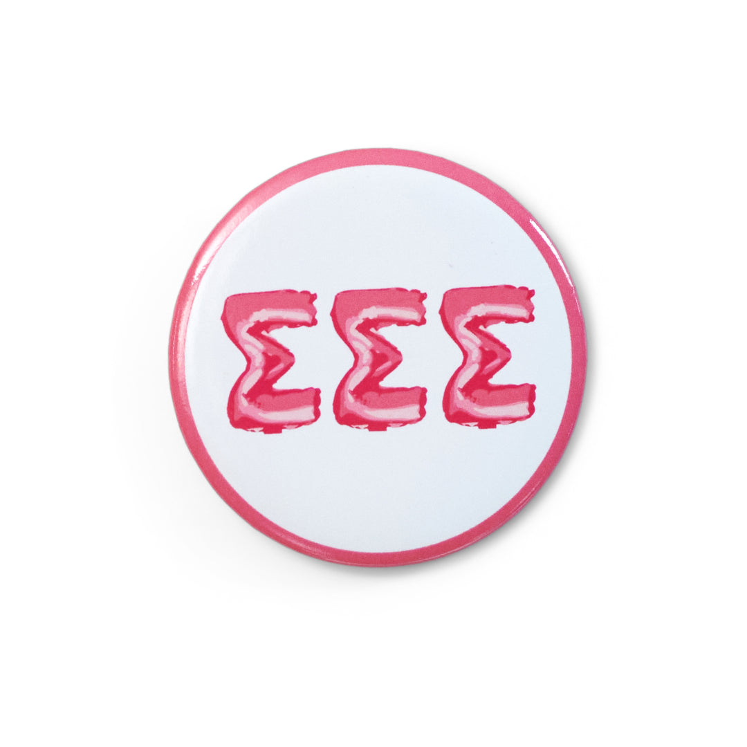 Balloon Greek Letters Sorority Button