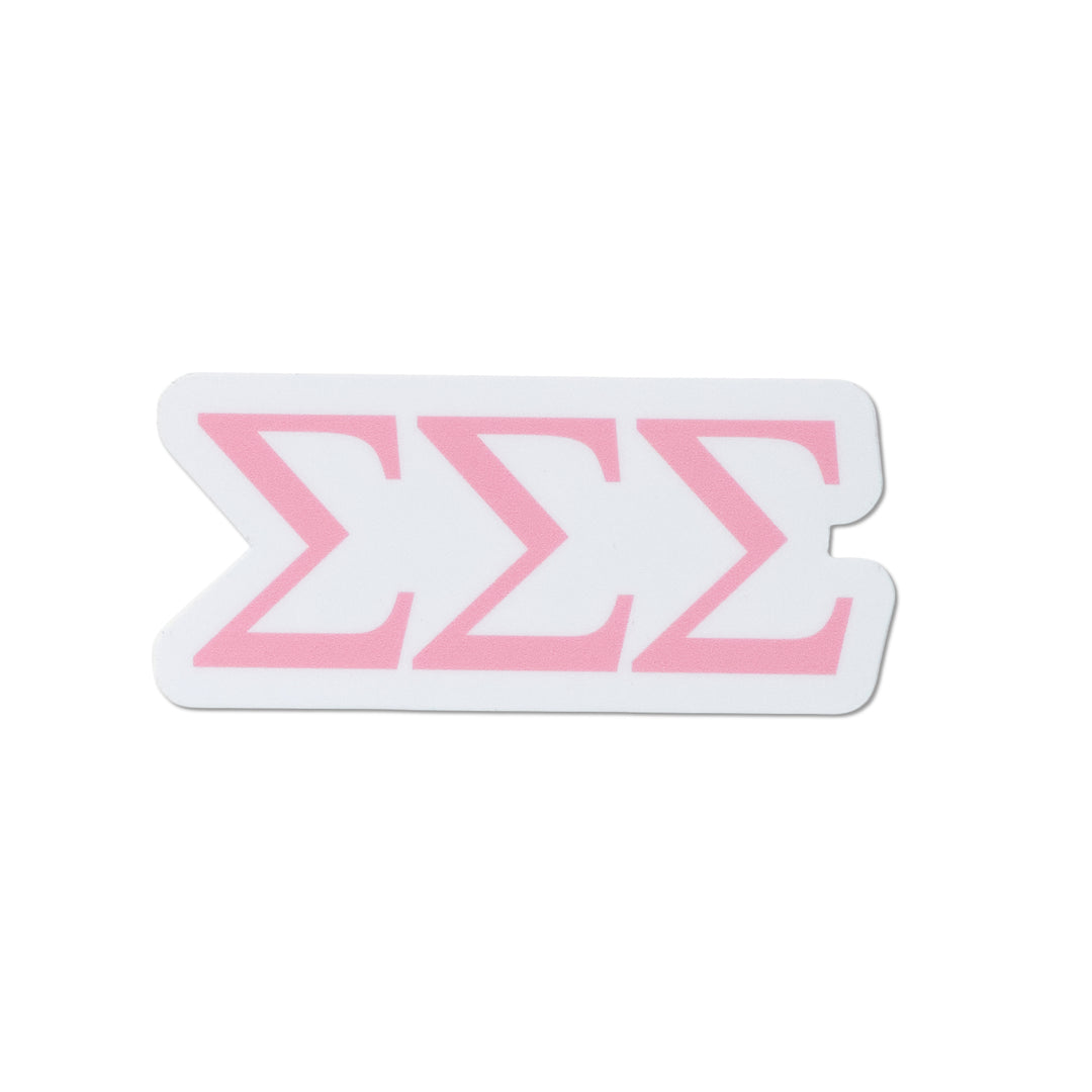 Pink Greek Letter Sorority Sticker