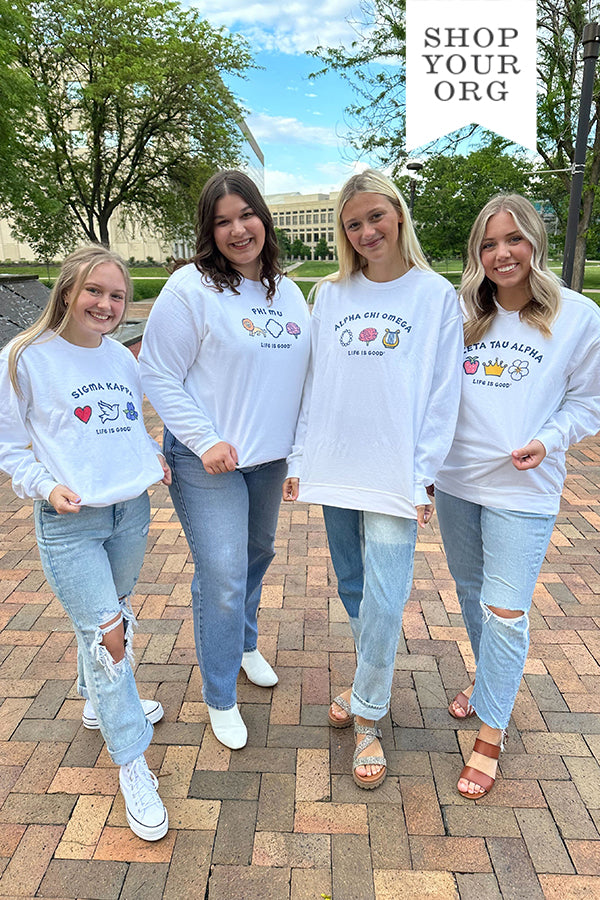 LIFE IS GOOD® Sorority Symbols Crewneck