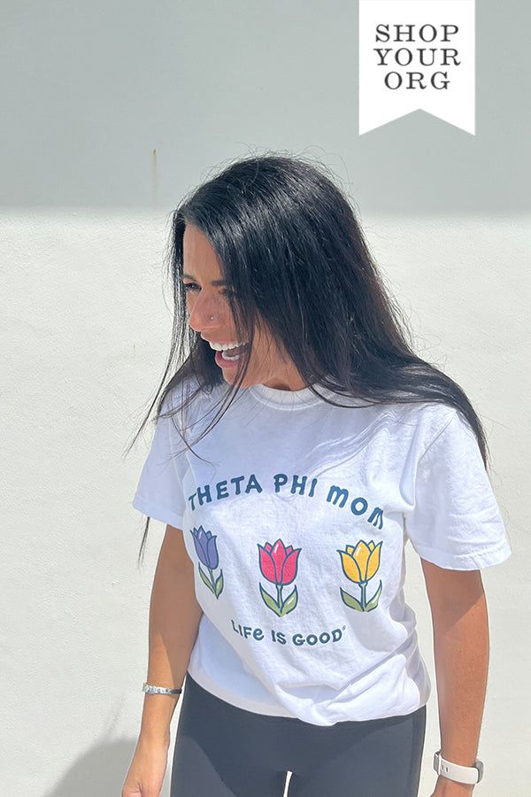 LIFE IS GOOD® Sorority Mom Tulip Tee - 2XL - 3XL