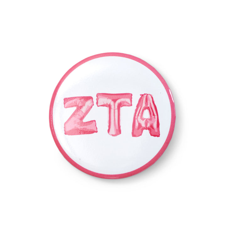 Balloon Greek Letters Sorority Button