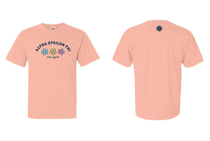 LIFE IS GOOD® 3 Flowers Sorority Tee - 2XL - 3XL