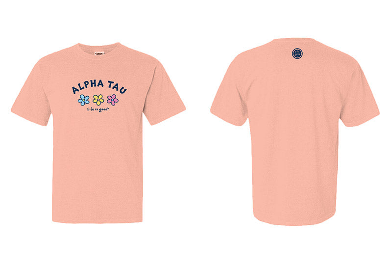 LIFE IS GOOD® 3 Flowers Sorority Tee - 2XL - 3XL