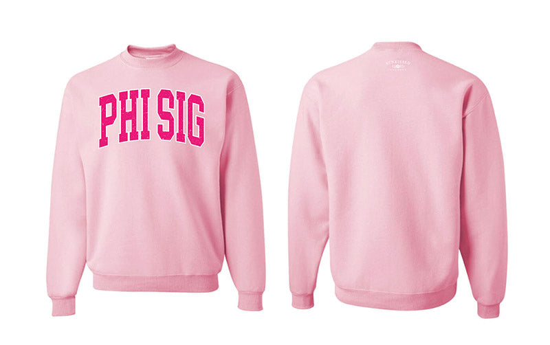 Sunkissed Coconut® Classic Pink Sorority Crewneck - 2XL - 3XL