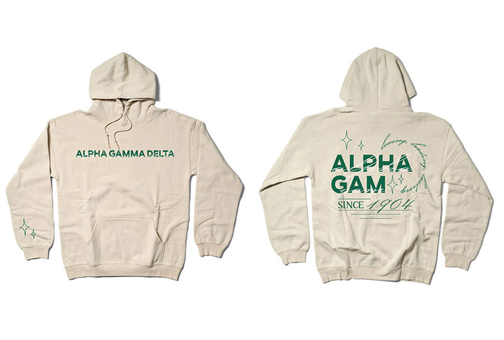 Sand and Green Sorority Matching Set Hoodie