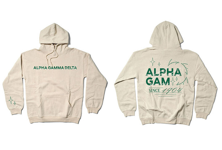 Sand and Green Sorority Matching Set Hoodie - 2XL