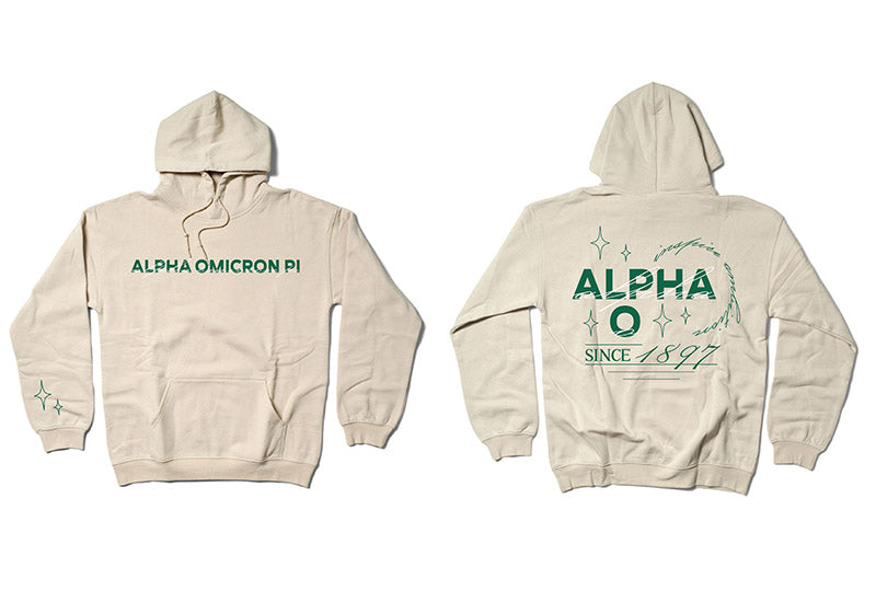 Sand and Green Sorority Matching Set Hoodie - 2XL