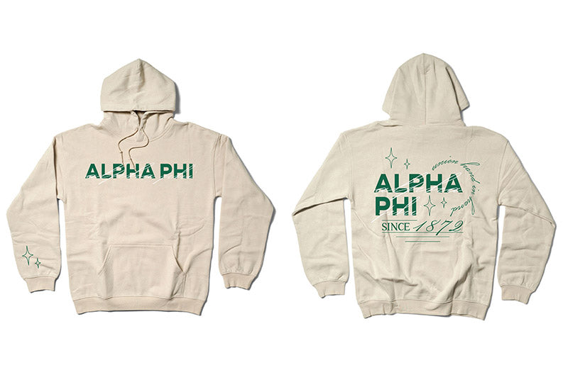 Sand and Green Sorority Matching Set Hoodie