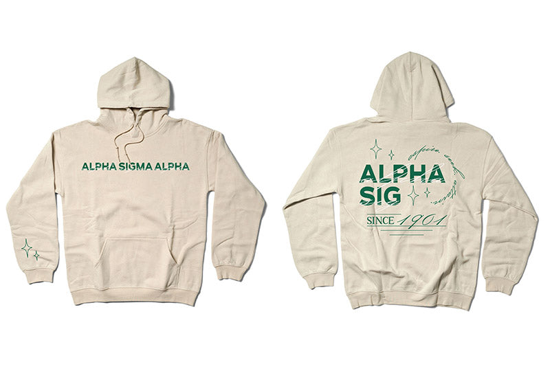 Sand and Green Sorority Matching Set Hoodie