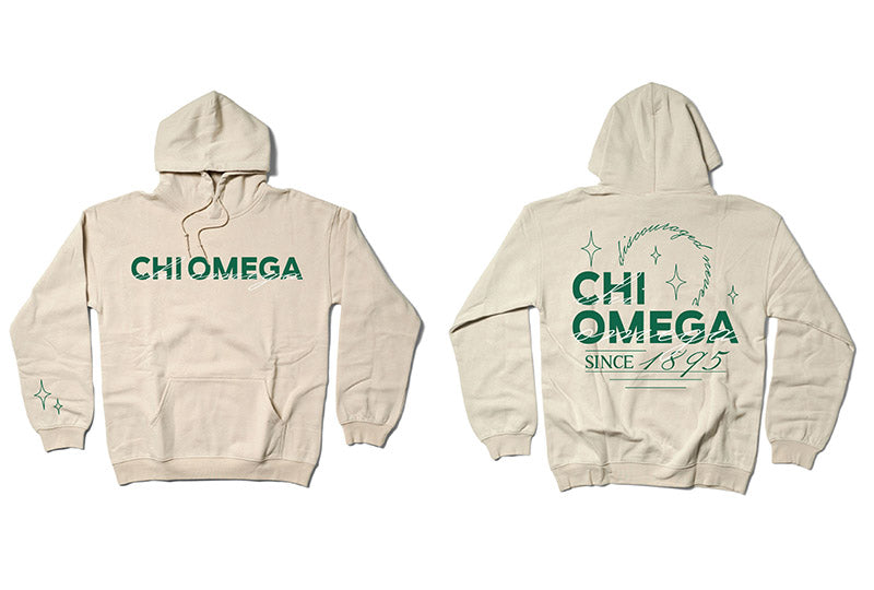 Sand and Green Sorority Matching Set Hoodie