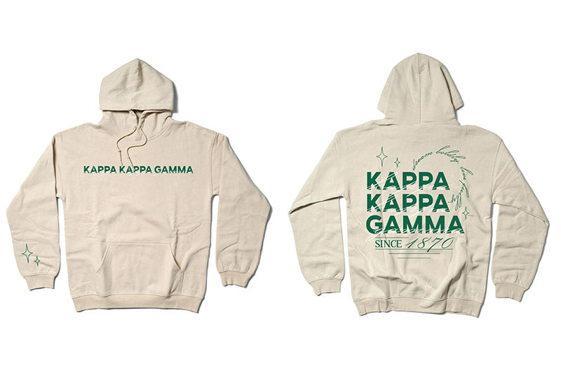 Sand and Green Sorority Matching Set Hoodie - 2XL