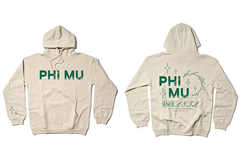 Sand and Green Sorority Matching Set Hoodie - 2XL