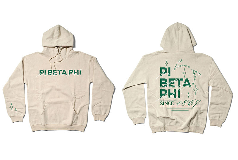 Sand and Green Sorority Matching Set Hoodie