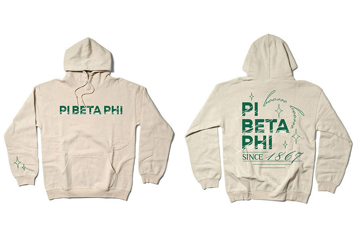 Sand and Green Sorority Matching Set Hoodie - 2XL