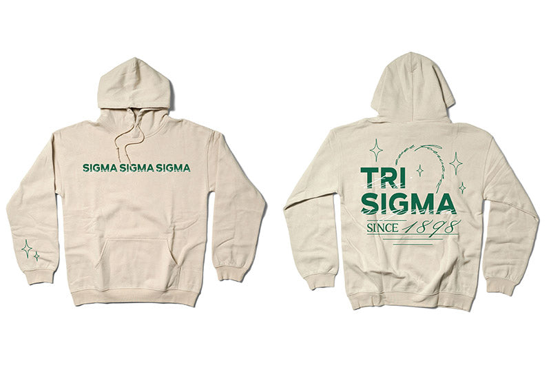 Sand and Green Sorority Matching Set Hoodie