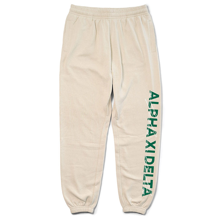 Sand and Green Sorority Matching Set Joggers