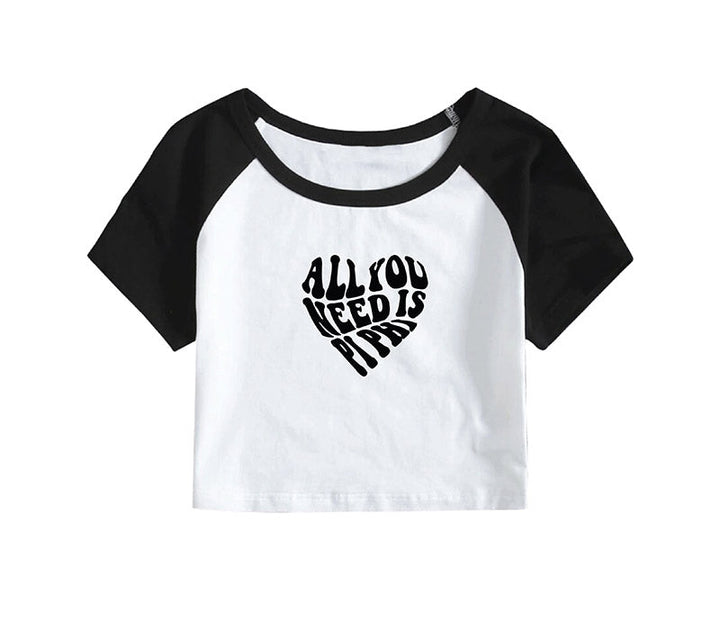 All You Need Sorority Ribbed Raglan Baby Tee - 2XL