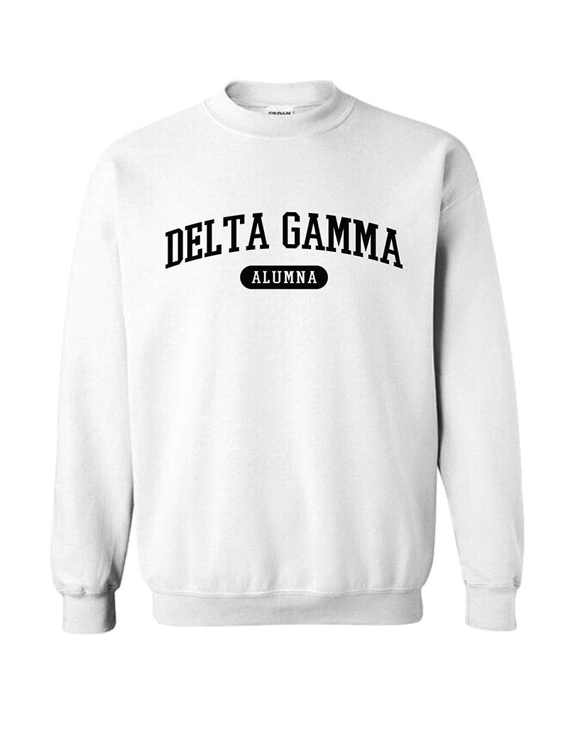 Black and White Sorority Alumna Matching Set Crewneck