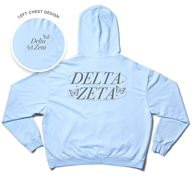 Arctic Blue Butterfly Matching Set Light Weight Sorority Hoodie