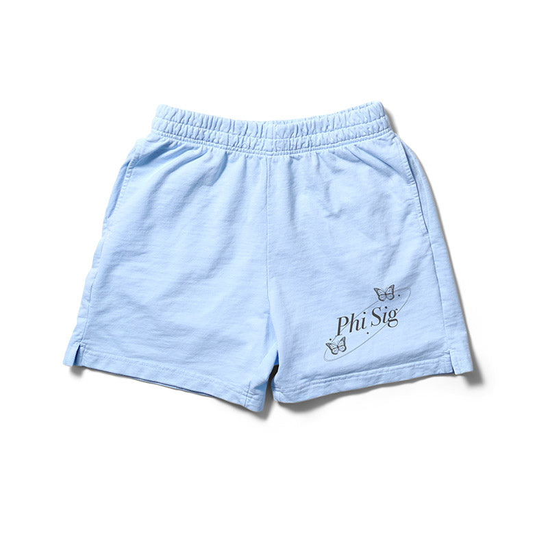 Arctic Blue Butterfly Matching Set Light Weight Sorority Shorts