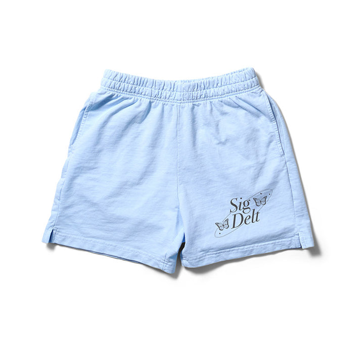 Arctic Blue Butterfly Matching Set Light Weight Sorority Shorts