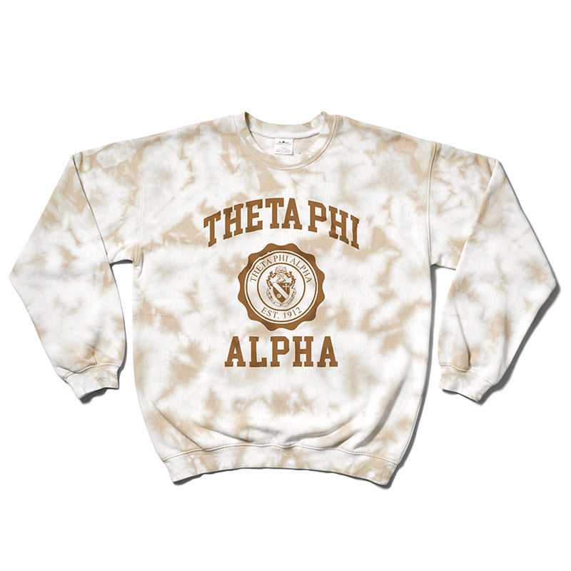 Sorority Crest Tie Dye Crewneck - 2XL