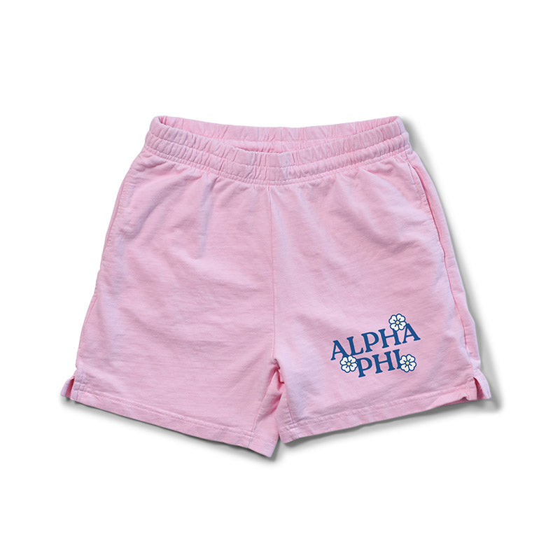 Bubblegum Floral Matching Set Light Weight Sorority Shorts