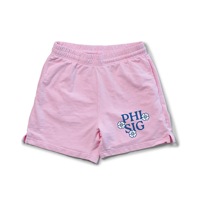 Bubblegum Floral Matching Set Light Weight Sorority Shorts